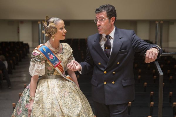 Palau de la Música de Valencia. Con Emma Martínez, Fallera de la Corte de Honor, 25-02-2016